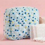 Mavi rəng, bənəkli ped çantası