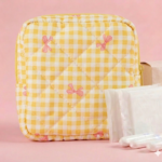 Sarı rəng ped çantası